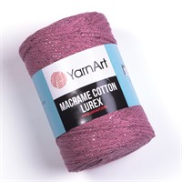 Пряжа YarnArt Macrame Cotton Lurex 75% хлопок/13% полиэстер/12% металлик 250г №743 Сухая роза