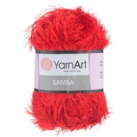 Пряжа YarnArt Samba 100% полиэстер 100гр, 156 Красный
