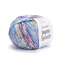 Пряжа YarnArt Jeans Splash 55% хлопок/45% акрил, 50г/160м №942 синий/красный/бирюза