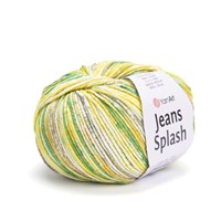 Пряжа YarnArt Jeans Splash 55% хлопок/45% акрил, 50г/160м №948 желто-зеленый меланж