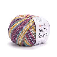 Пряжа YarnArt Jeans Splash 55% хлопок/45% акрил, 50г/160м №943 фиолет/голубой/желтый
