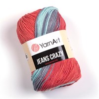 Пряжа YarnArt Jeans Crazy 55% хлопок/45% полиакрил, 50г/160м №8205 красный/голубой/серый