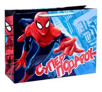 Пакет ламинированный горизонтальный "Супер подарок",Человек-паук, 61*46*20см