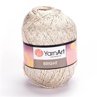 Пряжа YarnArt Bright 80% полиамид/20% люрекс, 90г/340м №101 Молочный