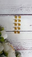 зажимы для чокеров 6мм н-р 10шт, цв. желтое золото