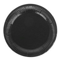 Набор одноразовых тарелок 18см 10шт, цв черный 