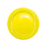 Набор одноразовых тарелок 18см 10шт, цв желтый 
