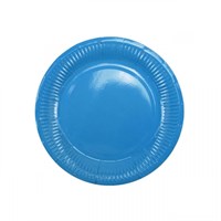 Набор одноразовых тарелок 18см 10шт, цв синий 