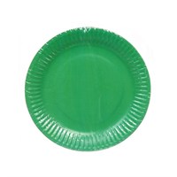 Набор одноразовых тарелок 18см 10шт, цв зеленый