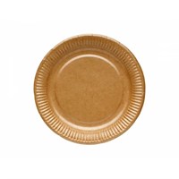 Набор одноразовых тарелок 18см 10шт, цв коричневый