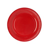 Набор одноразовых тарелок 18см 10шт, цв красный