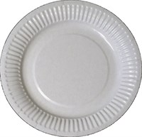 Набор одноразовых тарелок 18см 10шт, цв серый