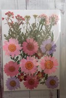 Декор Сухоцветы мини "цветочки" ассорти 10*14см, сиренево-розовый 