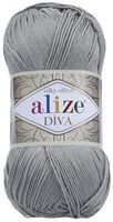 Пряжа Alize Diva 100% микрофибра цв.355 Серый