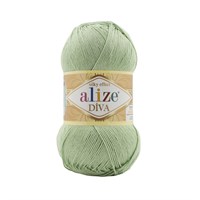 Пряжа Alize Diva 100% микрофибра цв.853 Св.зеленый 108274