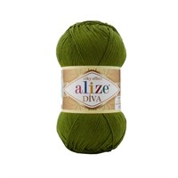 Пряжа Alize Diva 100% микрофибра цв.233 Оливковый 108309