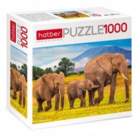 Пазл «Слоны в саванне», 1000 элементов