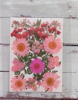 Декор Сухоцветы мини "цветочки" ассорти 10*14см, розовый микс