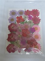 Декор Сухоцветы мини "цветочки" ассорти 10*14см,  микс розовых оттенков