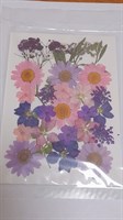 Декор Сухоцветы мини "цветочки" ассорти 10*14см, лавандово-розовый 