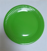 Набор одноразовых тарелок 16см 10шт, цв светло зеленый