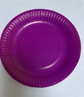 Набор одноразовых тарелок 16см 10шт, цв фиолетовый 