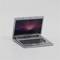 Кукольный ноутбук MacBook серебристый, 1 шт