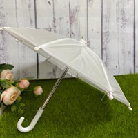 Зонтик для игрушек 21см, цв белый
