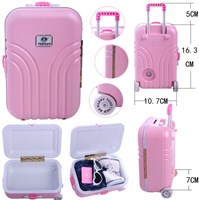 Копилка "чемодан" 10.5*8x17 см, цв розовый