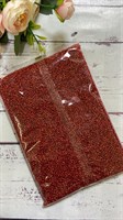Бисер китайский 12/0 450 грамм красный с серебристой сердцевиной