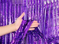 Дождик-шторка 1*2м, цвет фиолетовый металлик