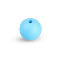 Бусина силиконовая н-р 4 шт. цвет голубой 12 мм
