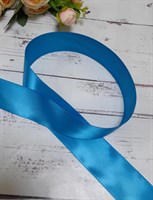 Лента атласная цв голубой 4см 1 метр