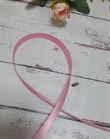 Лента атласная цв нежно-розовый 1см 1 метр