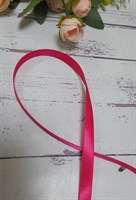 Лента атласная цв ярко-розовый 1см 1 метр