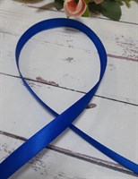 Лента атласная цв королевский синий 1см 1 метр