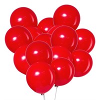 Н-р воздушных шаров 12", "пастель", цвет красный, н-р 5шт 