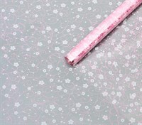 Пленка д/цветов "Гипсофила" розовый-белый 0.7 х 7м, 40мкм