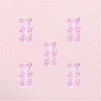 Декоративный элемент Мармеладный мишка 12*18мм, цв розовый, н-р 2шт