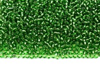 Бисер Чехия preciosa 5гр цв.57100 зеленый, серебряная линия внутри