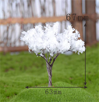 Дерево миниатюрное, Сакура белая 6,5см