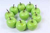 Искусственные яблоки зеленые 3см уп.4шт