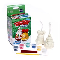 Н-р д/творчества. Роспись ёлочных игрушек «Дед Мороз и колокольчик» 3D Art  