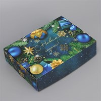 Коробка складная «Новогодние игрушки», 21×15×5см