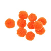 Помпоны акриловые 0,6см 1гр (ок 100шт)  оранжевый без люрекса