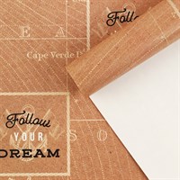 Бумага упаковочная глянцевая «Follow your dream», 60×90см