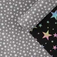 Бумага упаковочная глянец двухсторонняя «Звезды», 70×100см