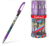 Ручка шариковая ErichKrause ColorTouch Purple Python, узел 0.7мм, чернила синие