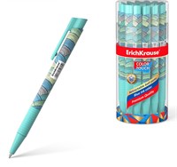 Ручка шариковая автоматическая синяя ErichKrause ColorTouch Emerald Wave, узел 0.7мм