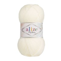 Пряжа Alize My Baby 100% акрил, 50г №62 Крем 115520